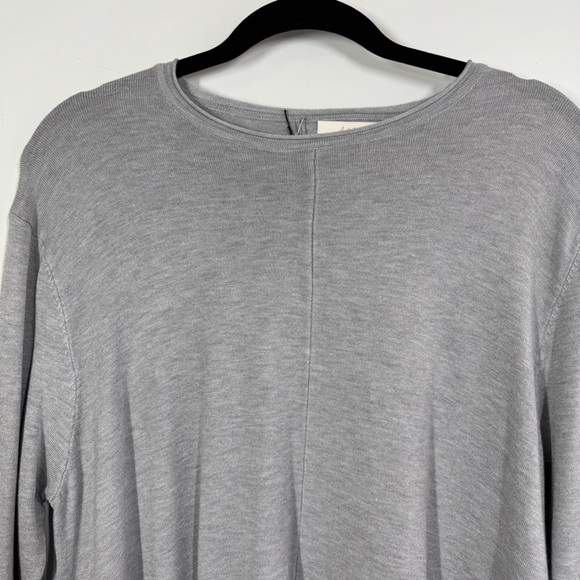 ANNY Fashion Gray Tunic Sweater Size S/M Long Sleeve Pockets Casual Lagenlook - Picture 4 of 12